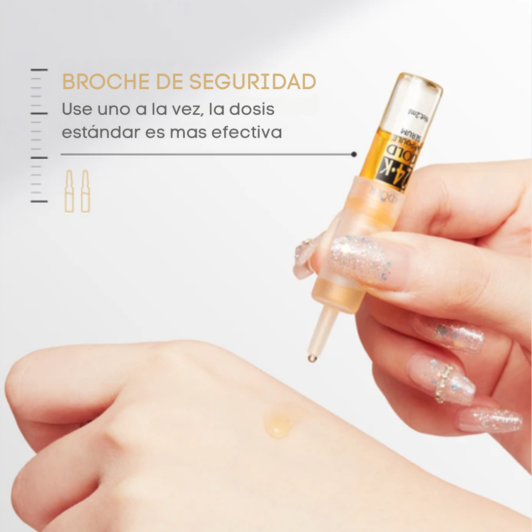 Serum facial de colageno, Oro 24k con acido hialurónico