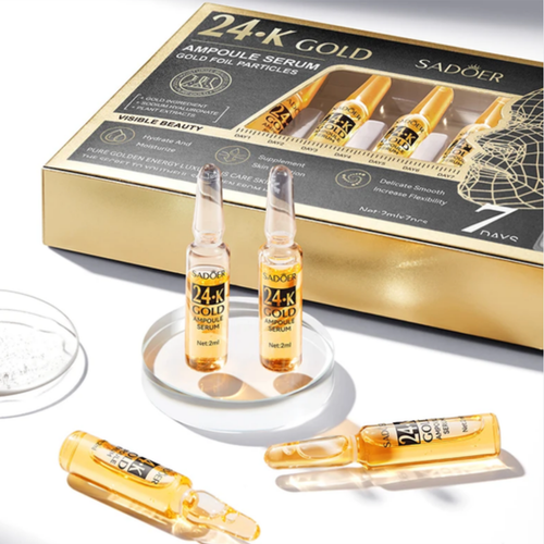 Serum facial de colageno, Oro 24k con acido hialurónico